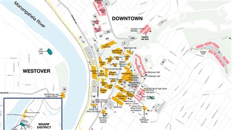 downtown wvu campus map