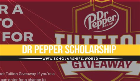 dr. pepper scholarship