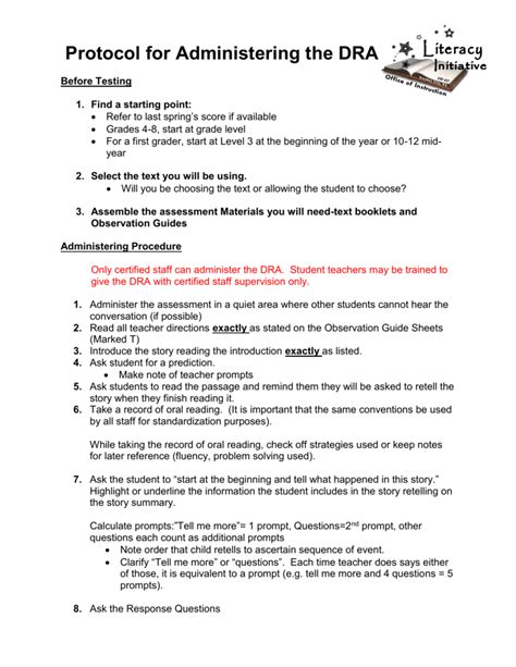 dra observation guide for duke PDF