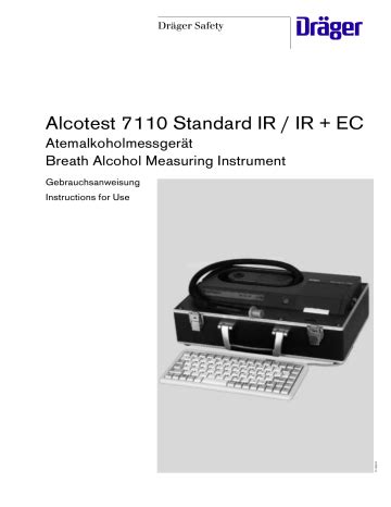 draeger alcotest 7110 standard ir ir ec user guide Kindle Editon