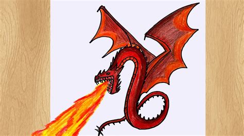 draw a fire dragon