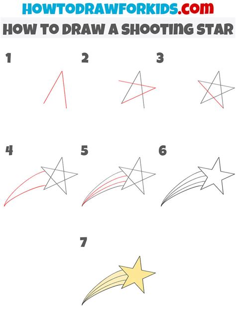 draw a shooting star