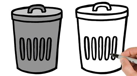 drawing a trash can