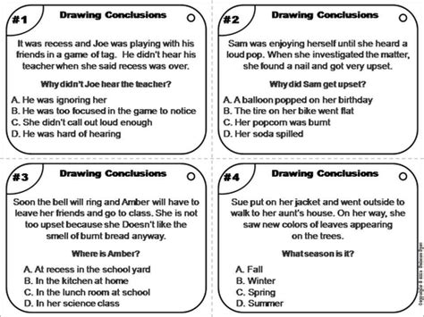 drawing conclusions task cards Epub