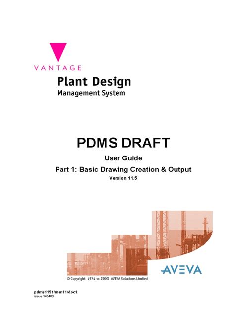 drawing creation in pdms draft Epub