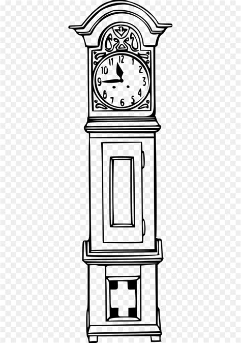 drawing of grandfather clock