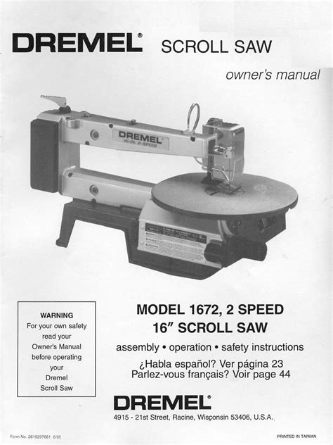 dremel scroll saw manual Epub