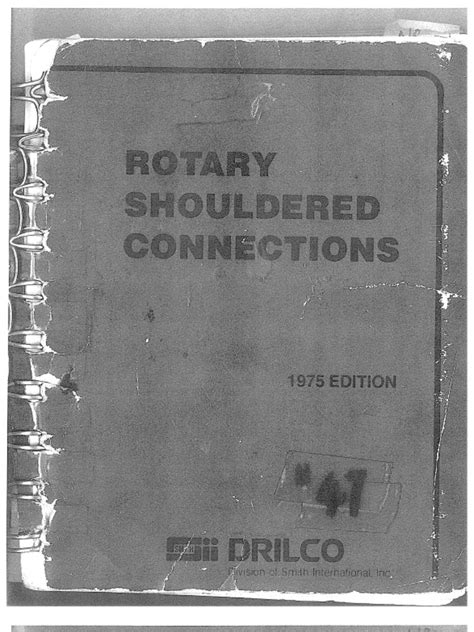 drilco rotary shouldered connections handbook PDF