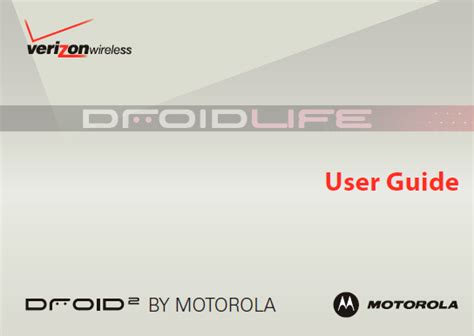 droid 2 user guide verizon Reader