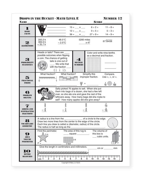 drops in the bucket math Doc