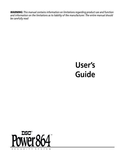 dsc 864 programming manual PDF