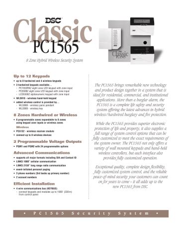 dsc pc1565 manual download PDF