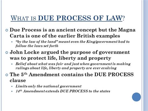 due process clause definition ap gov