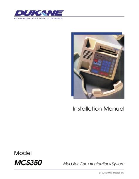 dukane mcs350 manual pdf Kindle Editon