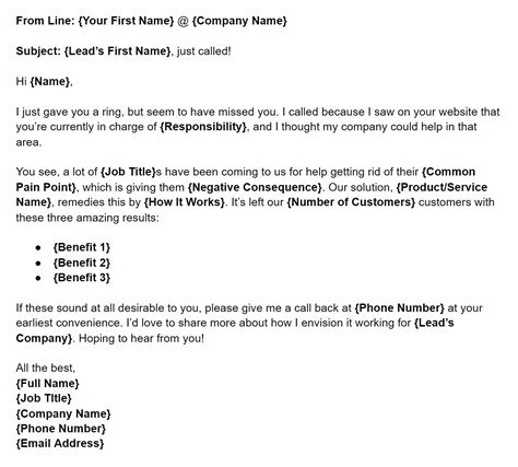 duke cold email format