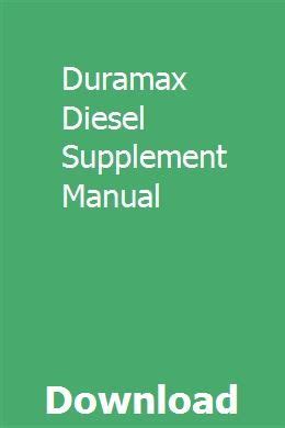 duramax diesel supplement manual Ebook Doc