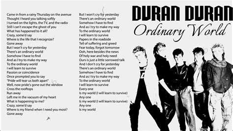 duran duran ordinary world lyrics