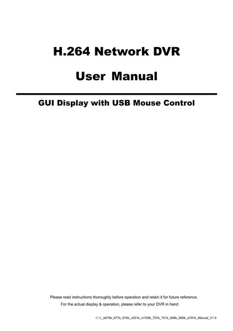dvr h 264 user manual PDF