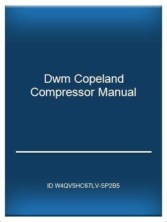 dwm copeland compressor manual PDF