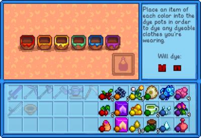 dye pots stardew