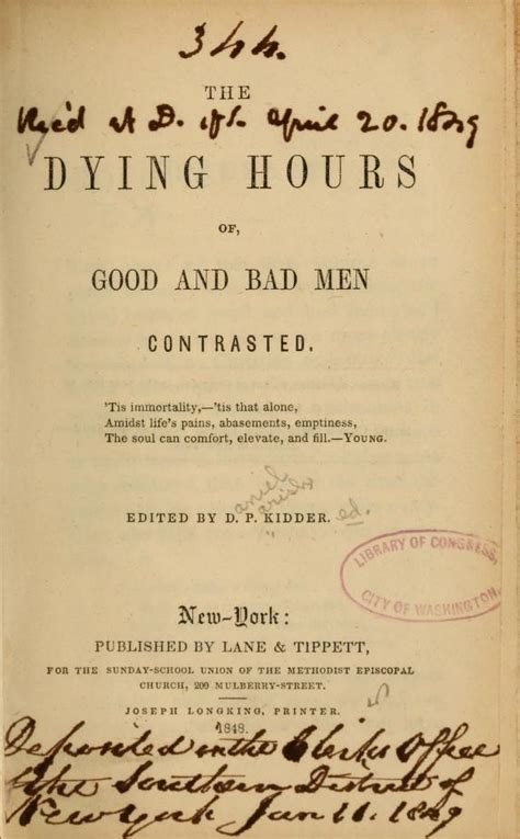 dying hours contrasted classic reprint Reader