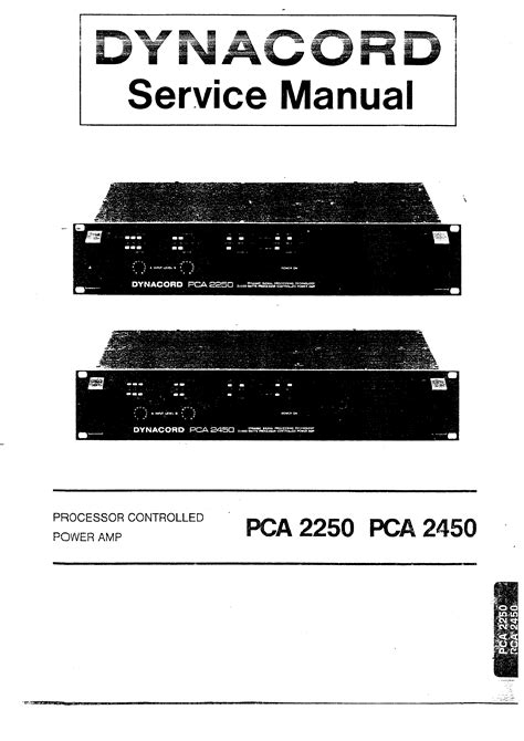 dynacord pca2250 pca2450 service user guide Doc