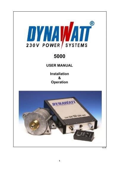 dynawatt dw5000 user guide Reader