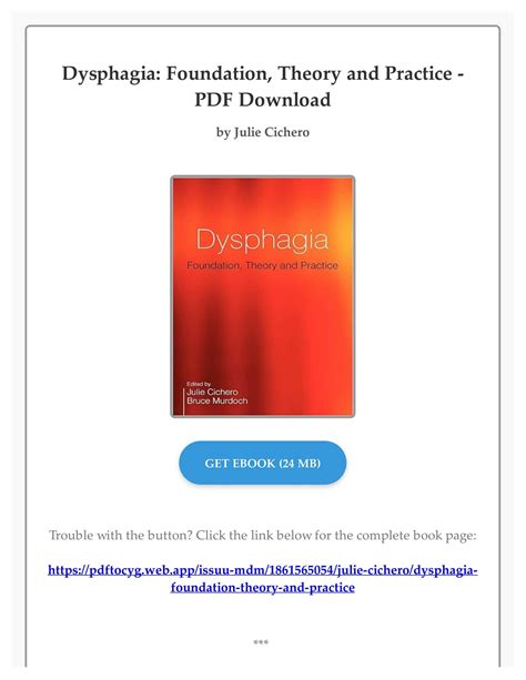 dysphagia foundation theory and practice Epub