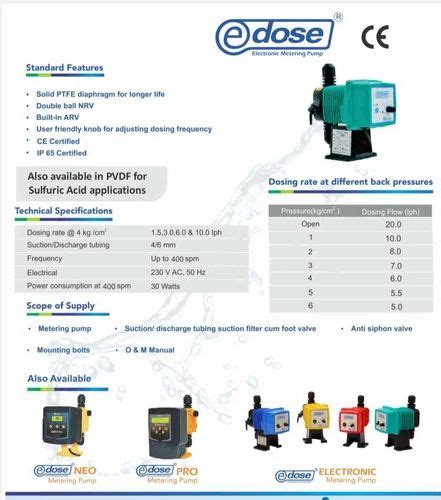 E Dose Dosing Pump Catalogue