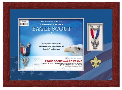 eagle scout certificate frame
