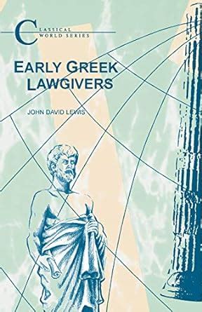 early greek lawgivers classical world PDF