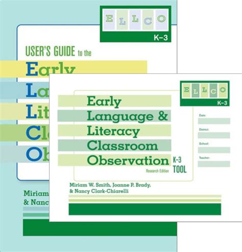 early language and literacy classroom observation k 3 tool set of 5 Doc