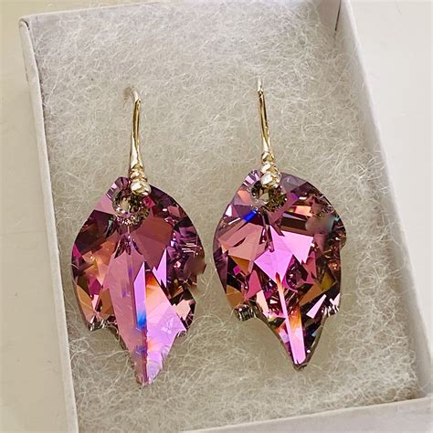 earrings with crystals