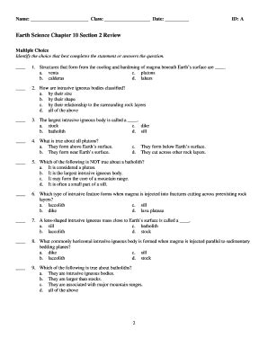 earth science chapter 10 test Reader