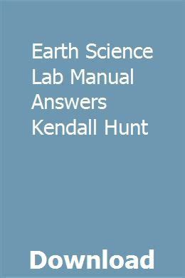 earth science lab manual answers kendall hunt Epub