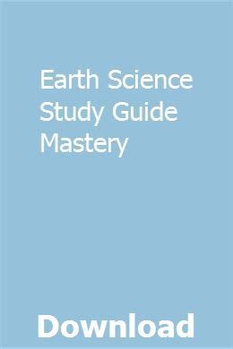 earth-science-study-guide-mastery-answer-key Ebook Kindle Editon