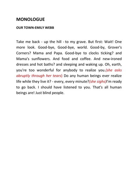 easy a monologue