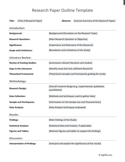 easy outline for research paper Epub