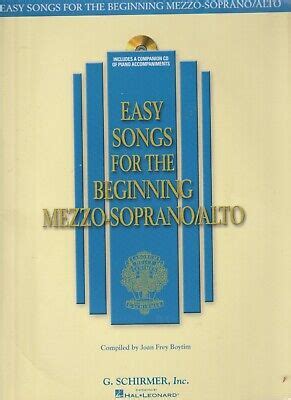 easy songs for the beginning mezzo soprano or alto book and cd Reader