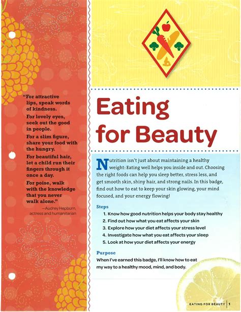 eating for beauty cadette badge requirements Epub
