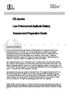 eb jacobs law enforcement aptitude battery assessment Doc