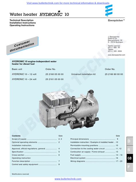 eberspacher d3 manual pdf Reader