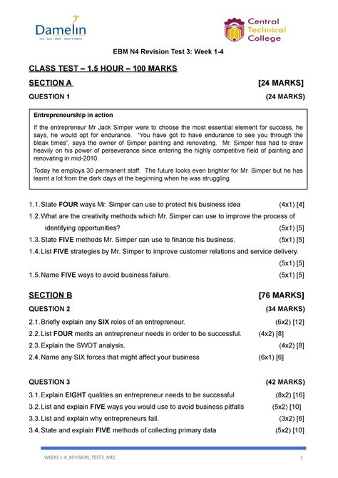 ebm n4 question papers Epub