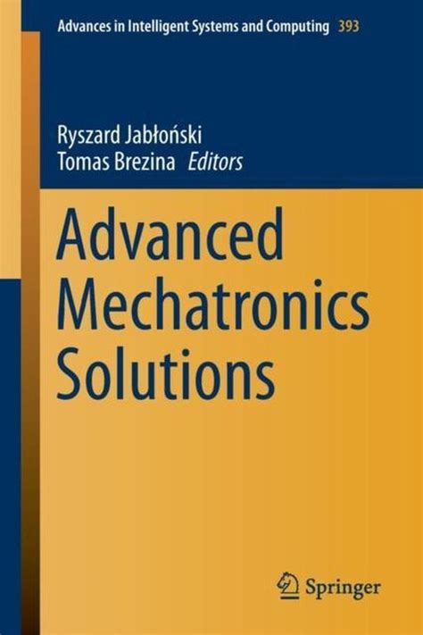 ebook advanced mechatronics solutions intelligent computing PDF