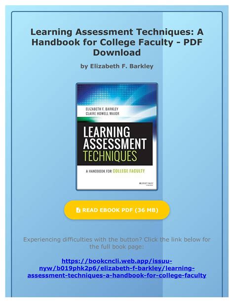 ebook learning assessment techniques handbook college Kindle Editon