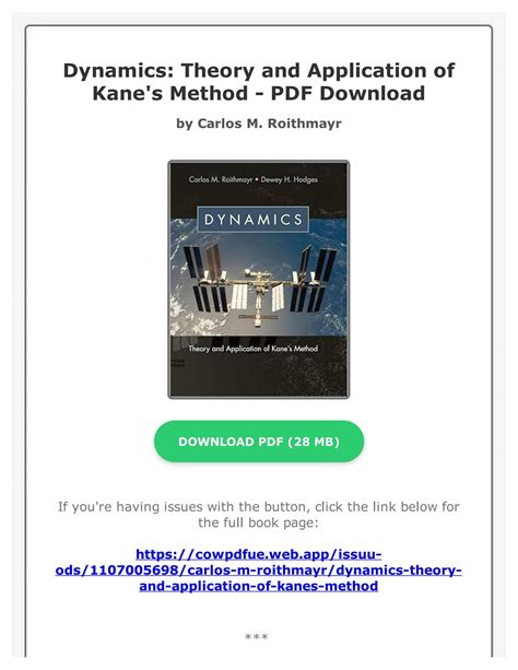 ebook online dynamics theory application kanes method Doc