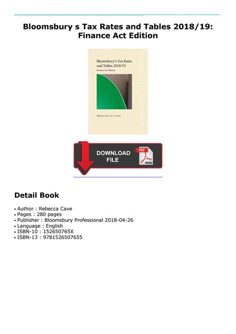 ebook pdf bloomsburys tax rates tables 2015 Doc