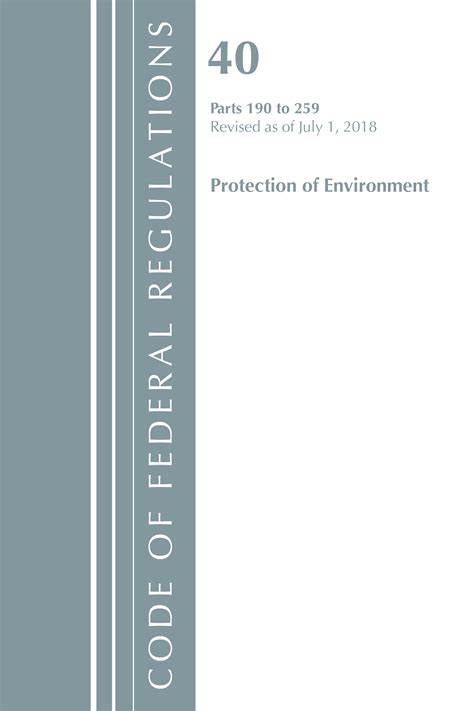 ebook pdf federal regulations protection environment 190 259 PDF