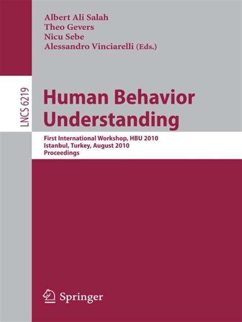 ebook pdf human behavior understanding international proceedings PDF