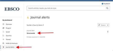 ebsco connect alerts